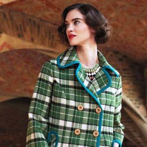 Anthropologie Piper Plaid Coat